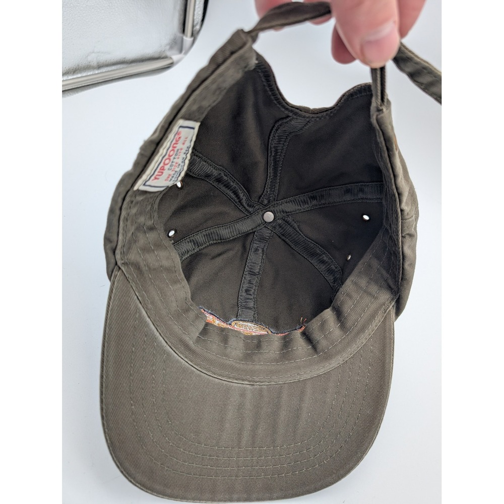 Yupoong Montgomery Brewing Co Cafe Hat Olive Green Cotton Adjustable Strapback - Picture 5 of 6